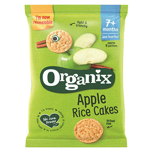 organix vegan baby rice cakes - apple 50g