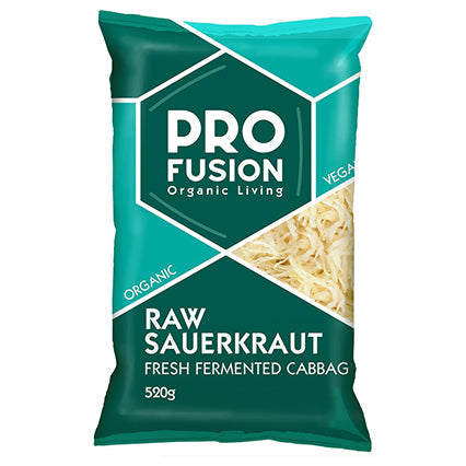 profusion organic fresh raw sauerkraut 520g