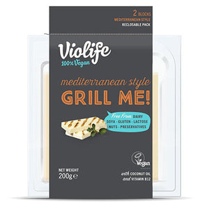 violife vegan mediterranean grill me halloumi style block 200g