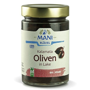 mani organic kalamata olives in extra virgin oil 280g