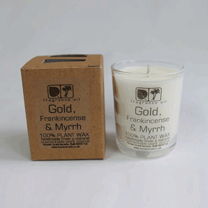 heavenscent gold frankincense & myrrh candle - 9cl votive