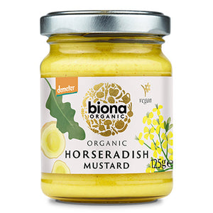biona horseradish mustard 125g