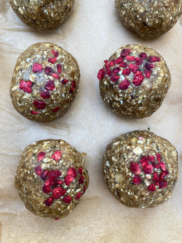 Nourish and Go Peanut Butter Hemp Raspberry Bliss Ball - Kindly of Brighton