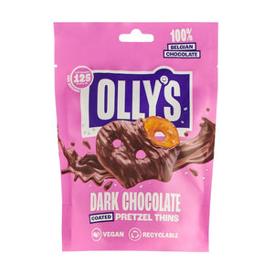 Ollys Vegan Dark Chocolate Pretzel Thins 90g