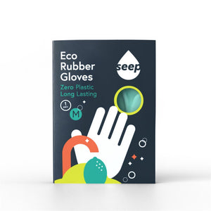 Seep Eco Plastic Free Rubber Gloves MEDIUM 1 Pack
