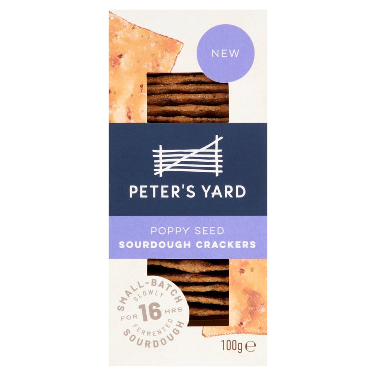 Peters Yard Poppy Seed Sourdough Crackers 100g