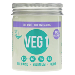 Vegan Society VEG 1 Chewable Multivitamins Blackcurrant 90 tabs