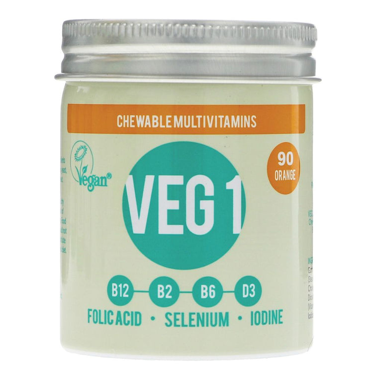 Vegan Society VEG 1 Chewable Multivitamins Orange 90 tabs