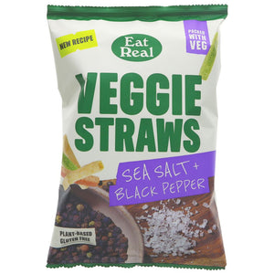 Eat Real Veggie Straws Black Pepper 110g