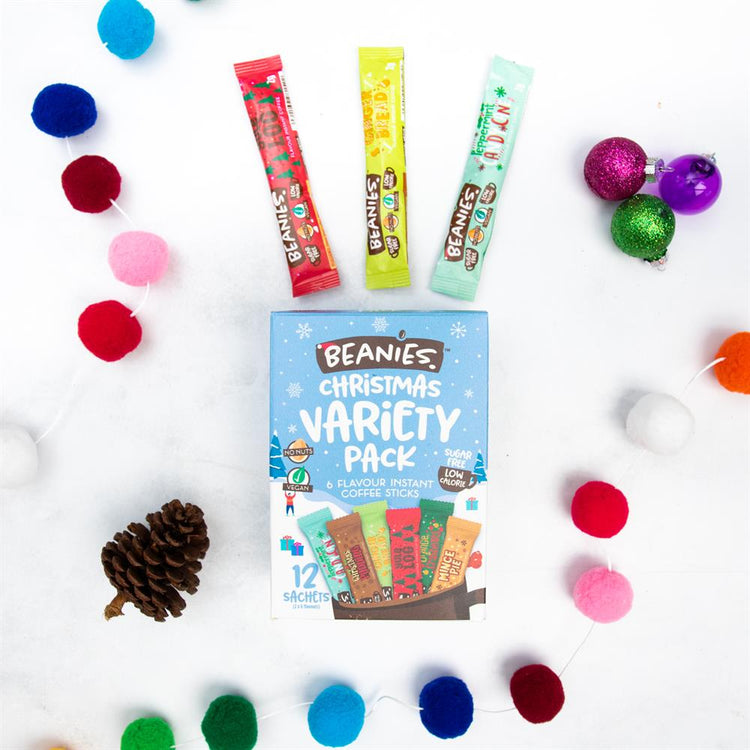 Beanies Coffee 12 Christmas Stick Variety Pack