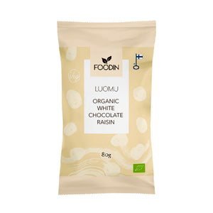 Foodin Organic White Chocolate Raisins 80g