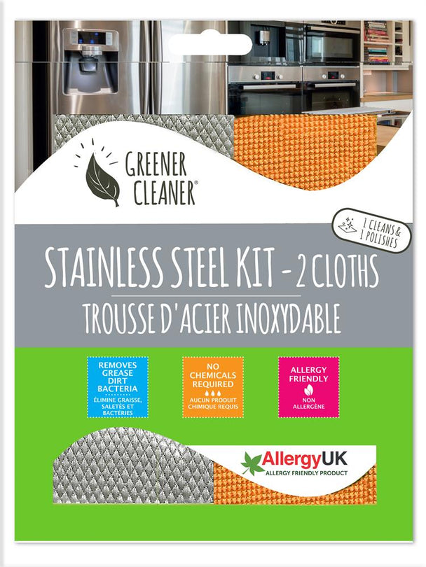 Greener Cleaner Stainless Steel Kit 2pk