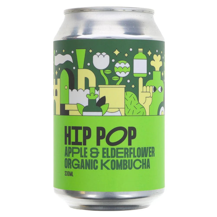 Hip Pop Kombucha Apple Elderflower 330ml