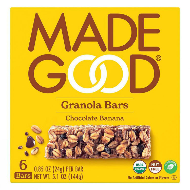 MadeGood Granola Bar Chocolate Banana 6 x 24g