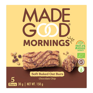 MadeGood Morning Oat Bar Chocolate Chip 5 x 30g - Kindly of Brighton