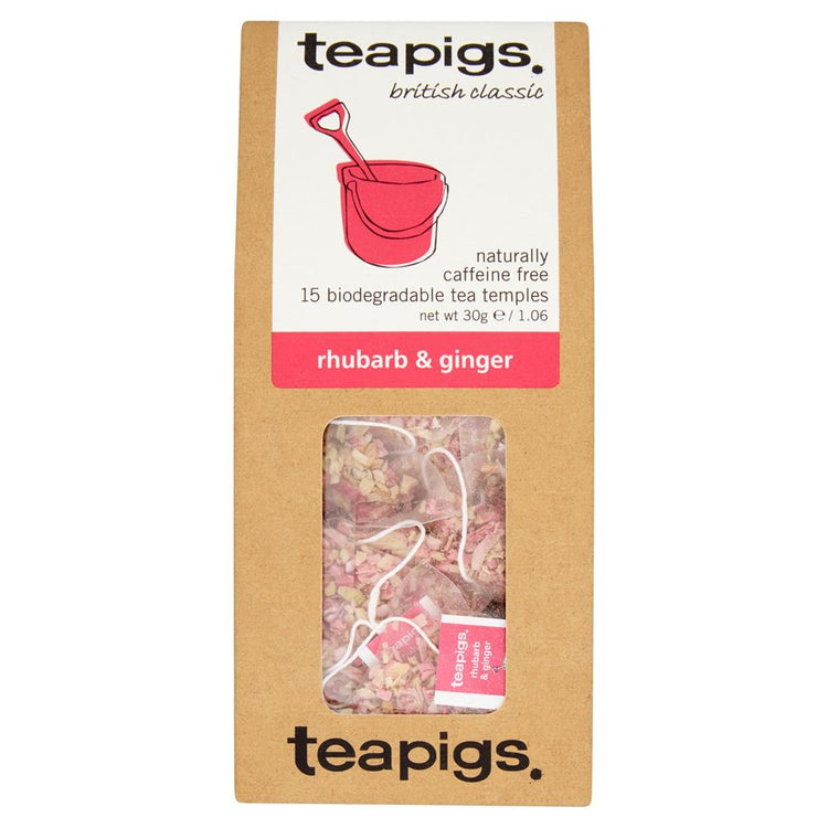 Teapigs rhubarb & ginger 15 tea temples