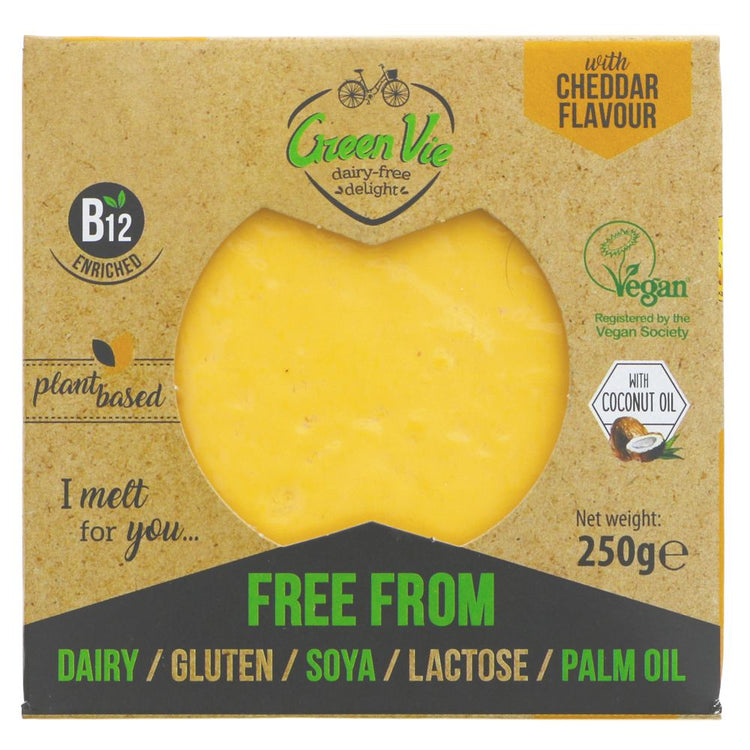 GREENVIE Cheddar Style Block 250G