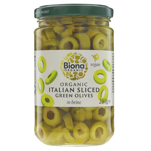 BIONA Organic Sliced Green Olives 280G