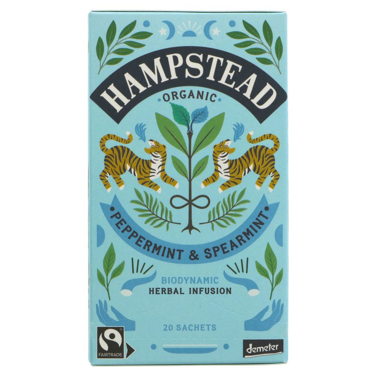 HAMPSTEAD TEA Peppermint Spearmint 20 BAGS