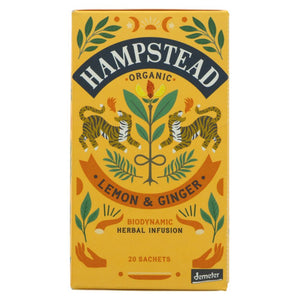 HAMPSTEAD TEA Lemon Ginger 20 BAGS