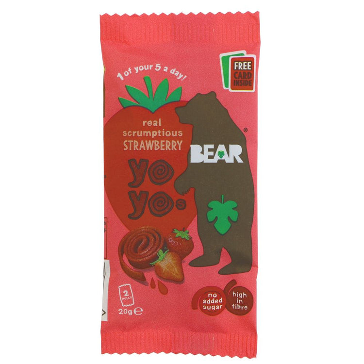 Bear Yoyo Pure Fruit Rolls Strawb 20G