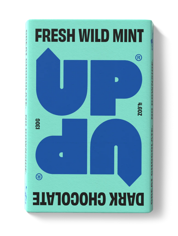 Up Up Chcolate Wild Mint Dark Chocolate 130G - Kindly of Brighton