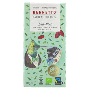 BENNETTO Dark Mint Bar 80g