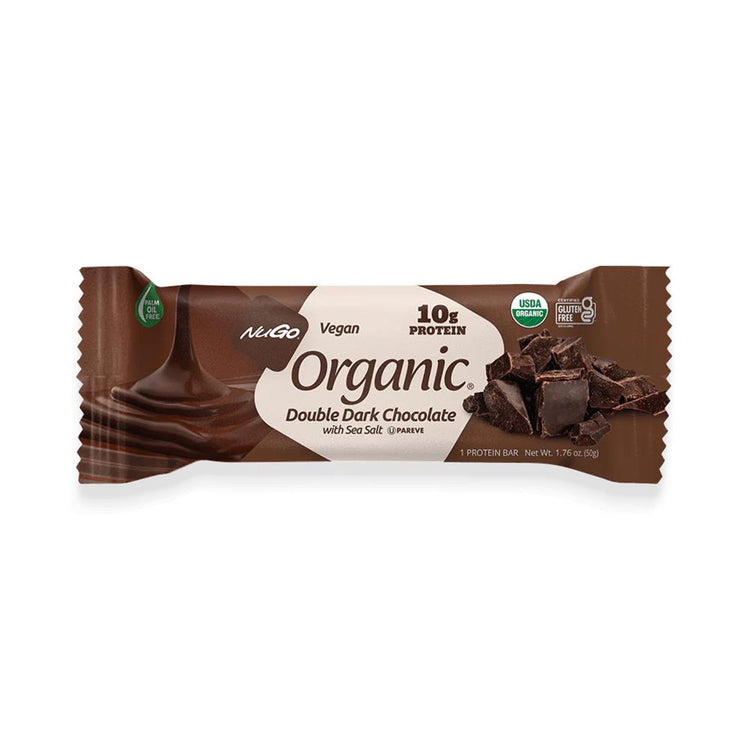 NuGo Organic Double Dark Chocolate Bar 50g - Kindly of Brighton