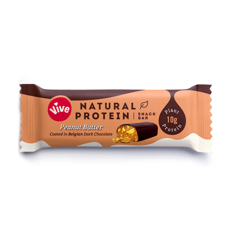 Vive Peanut Butter Dark Chocolate Coated Protein Snack Bar 49g