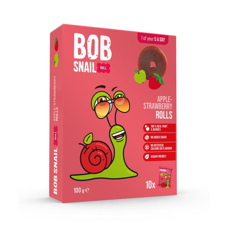 Bob Snail 15% OFF Bob Snail AppleStrawberry Fruit Rolls 100g  100% Fruit! - Kindly of Brighton