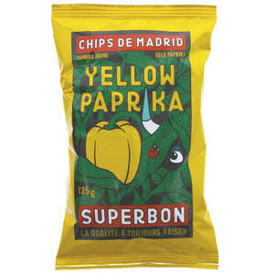 SUPERBON CHIPS DE MADRID Yellow Paprika Chips 135g - Kindly of Brighton