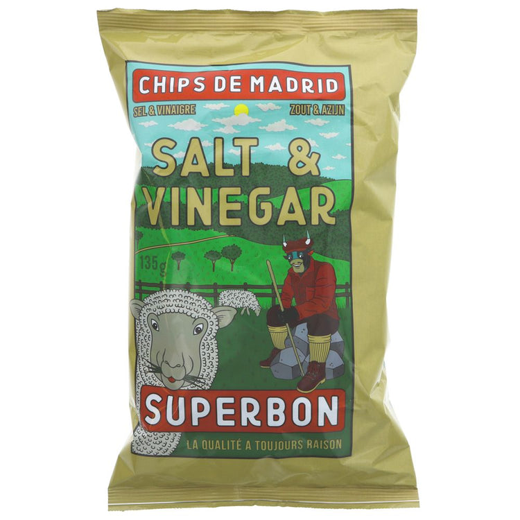 SUPERBON CHIPS DE MADRID Salt & Vinegar Chips 135g - Kindly of Brighton