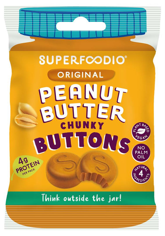 Superfoodio Peanut Butter Buttons  Original 20g