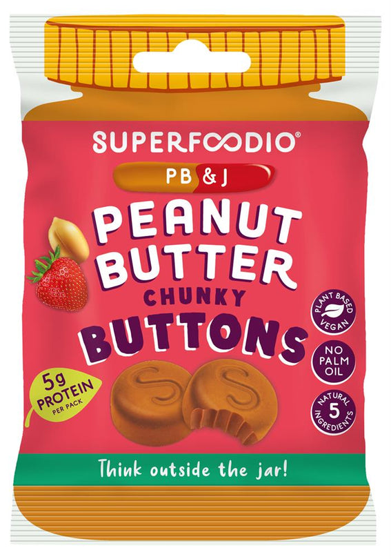 Superfoodio Peanut Butter Buttons  PB&JAM 20g