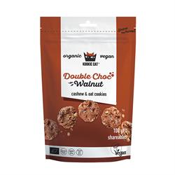 Kookie Cat Double Choc Walnut Cashew and Oat Cookies 100g - Kindly of Brighton