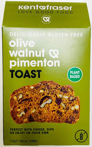 Kent and Fraser GlutenFree  Olive Walnut Pimenton Toast 110g - Kindly of Brighton
