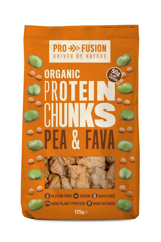 Profusion Organic Protein Chunks  Pea & Fava 125g - Kindly of Brighton