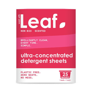Wash With Leaf Leaf Non Bio Laundry Detergent Sheets 25 Pack - Sustainable Vegan Groceries Brighton