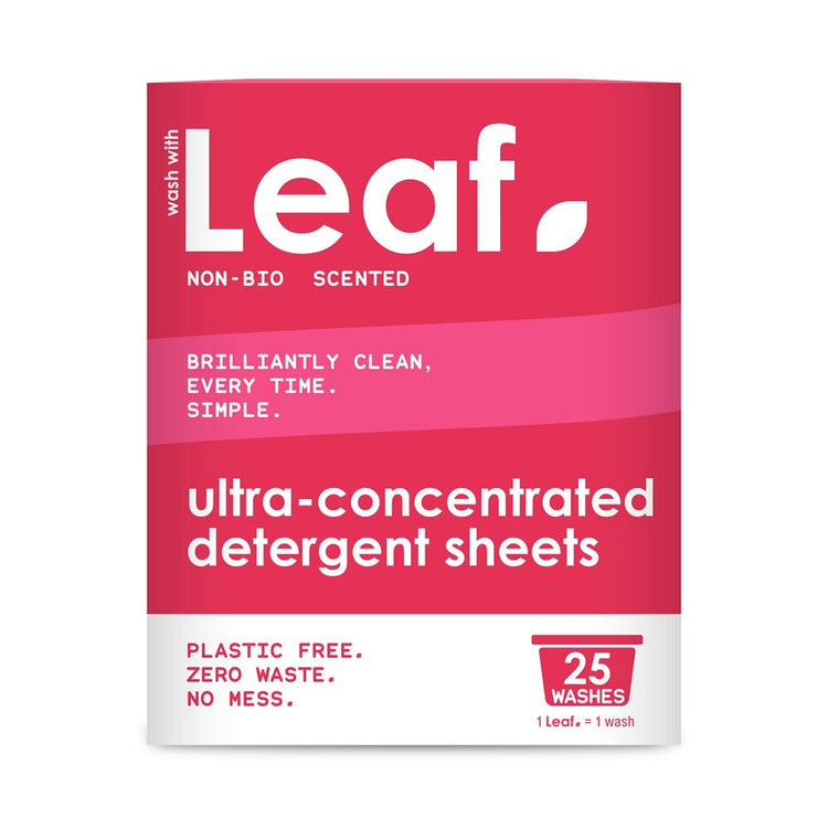 Wash With Leaf Leaf Non Bio Laundry Detergent Sheets 25 Pack - Sustainable Vegan Groceries Brighton