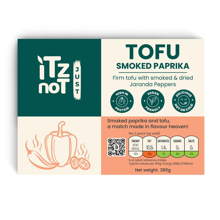 ITZ NOT Just TOFU Smoked Paprika Tofu 280g - Kindly of Brighton