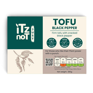 ITZ NOT Just TOFU Black Pepper Tofu 280g - Kindly of Brighton