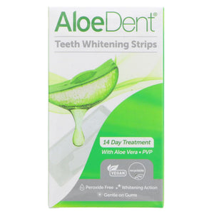 Aloe Dent Teeth Whitening Strips 14 Day Treatment