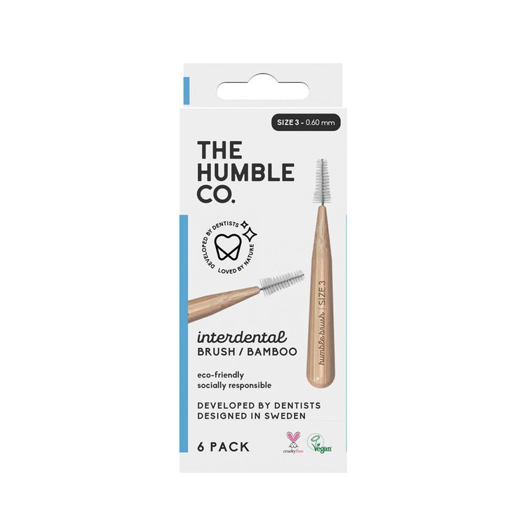 The Humble Co Inter Dental Brush size 3 - Blue 6 Pack - Kindly of Brighton