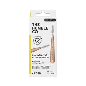 The Humble Co Inter Dental Brush size 4 - Yellow 6 Pack - Kindly of Brighton