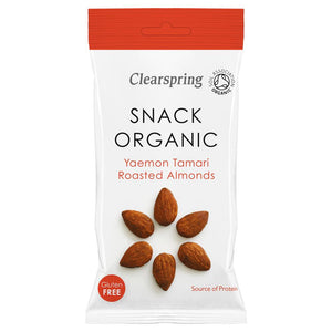 Snack Organic Tamari Roasted Sicilian Almonds 30g - Kindly of Brighton