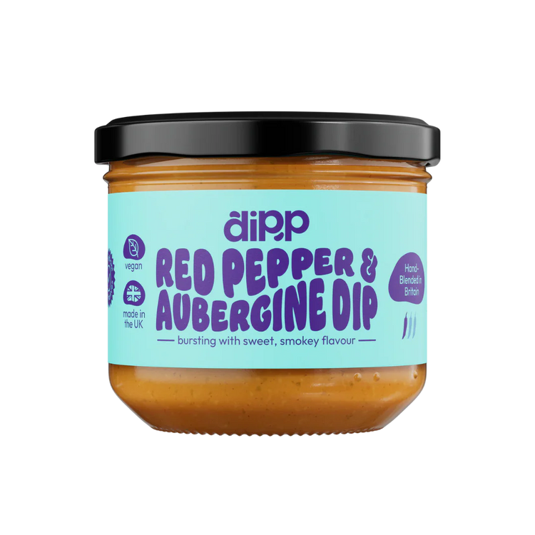 Dipp Red Pepper & Aubergine Chilli Dip 205g - Kindly of Brighton