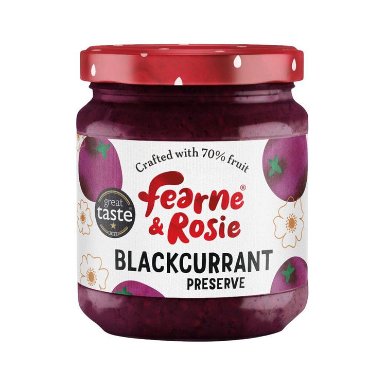 Fearne & Rosie Blackcurrant Jam 70% Fruit 310g - Kindly of Brighton