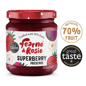Fearne & Rosie Superberry Jam 70% Fruit 310g - Kindly of Brighton