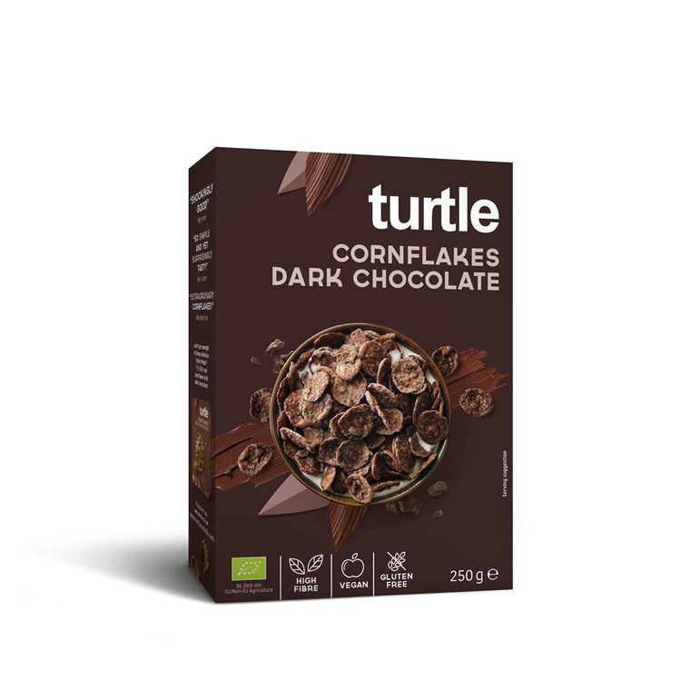 Turtle Dark Chocolate Cornflakes 250g Organic & Gluten Free - Kindly of Brighton