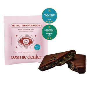 Black Sesame & Chai Chocolate Bite Organic Sugar Reduced 20g - Kindly of Brighton